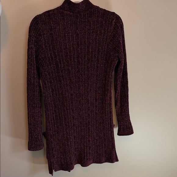 Matty M Women's Size Medium Plush Burgundy Open Front Cardigan Sweater - Picture 4 of 4